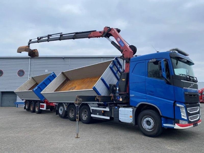 Volvo FH4-500 / HMF 3220K-RC / REMOTE / ROTATOR / 3SIDE TIPPER / DYNAMIC STEERING / ONLY:302623 KM / AUTOMATIC / EURO-6 / 2017 - Камион с кран: снимка 4 Volvo FH4-500 / HMF 3220K-RC / REMOTE / ROTATOR / 3SIDE TIPPER / DYNAMIC STEERING / ONLY:302623 KM / AUTOMATIC / EURO-6 / 2017 - Камион с кран: снимка 4