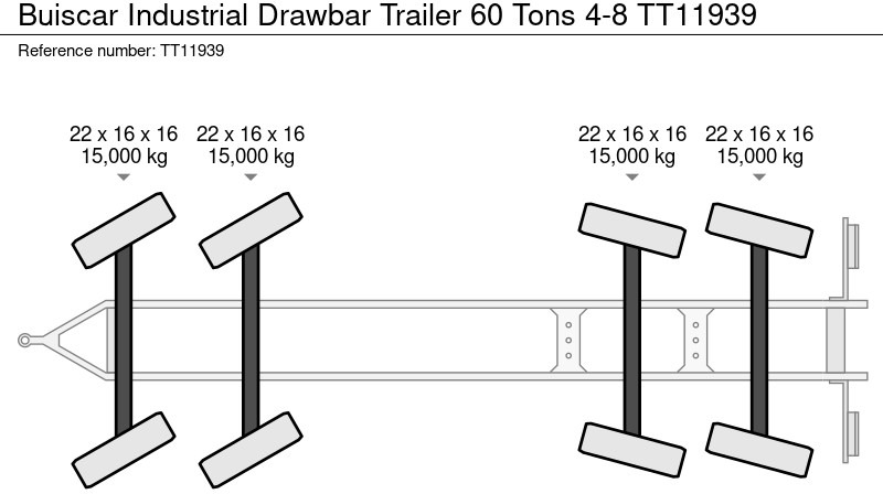 Лизинг на Buiscar Industrial Drawbar Trailer 60 Tons 4-8 Buiscar Industrial Drawbar Trailer 60 Tons 4-8: снимка 14