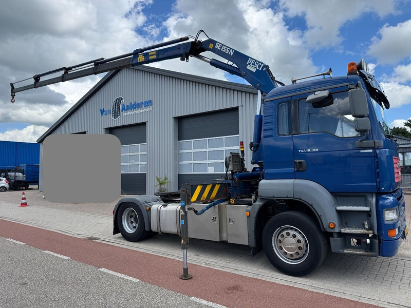 MAN TGA 18.310, Crane Pesci SE155N/4, Manual Kran, Grua, Grue, Kraan - Влекач: снимка 1 MAN TGA 18.310, Crane Pesci SE155N/4, Manual Kran, Grua, Grue, Kraan - Влекач: снимка 1