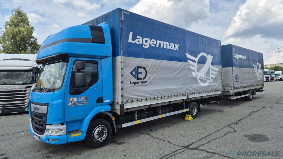 DAF LF 260 FA EURO 6 valník s plachtou + hydraulické čelo - prodejné jen s přívěsem GTS P0471Z - cena je za celou soupravu - Камион с брезент: снимка 2 DAF LF 260 FA EURO 6 valník s plachtou + hydraulické čelo - prodejné jen s přívěsem GTS P0471Z - cena je za celou soupravu - Камион с брезент: снимка 2