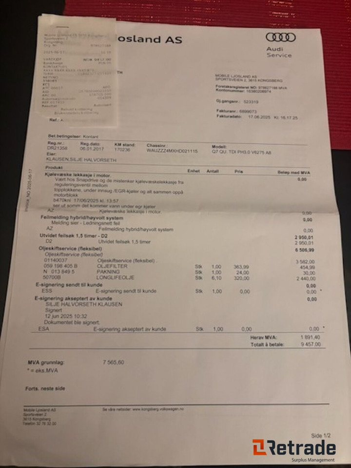 Лек автомобил 2017mod AUDI Q7 e-tron..ladbar hybrid. Diesel: снимка 29