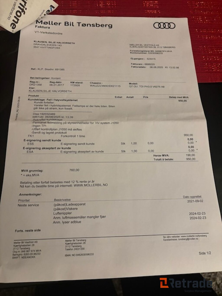 Лек автомобил 2017mod AUDI Q7 e-tron..ladbar hybrid. Diesel: снимка 33