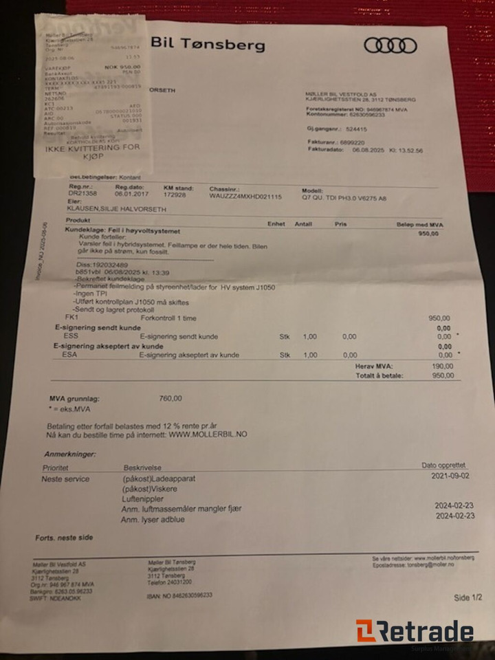 Лек автомобил 2017mod AUDI Q7 e-tron..ladbar hybrid. Diesel: снимка 32