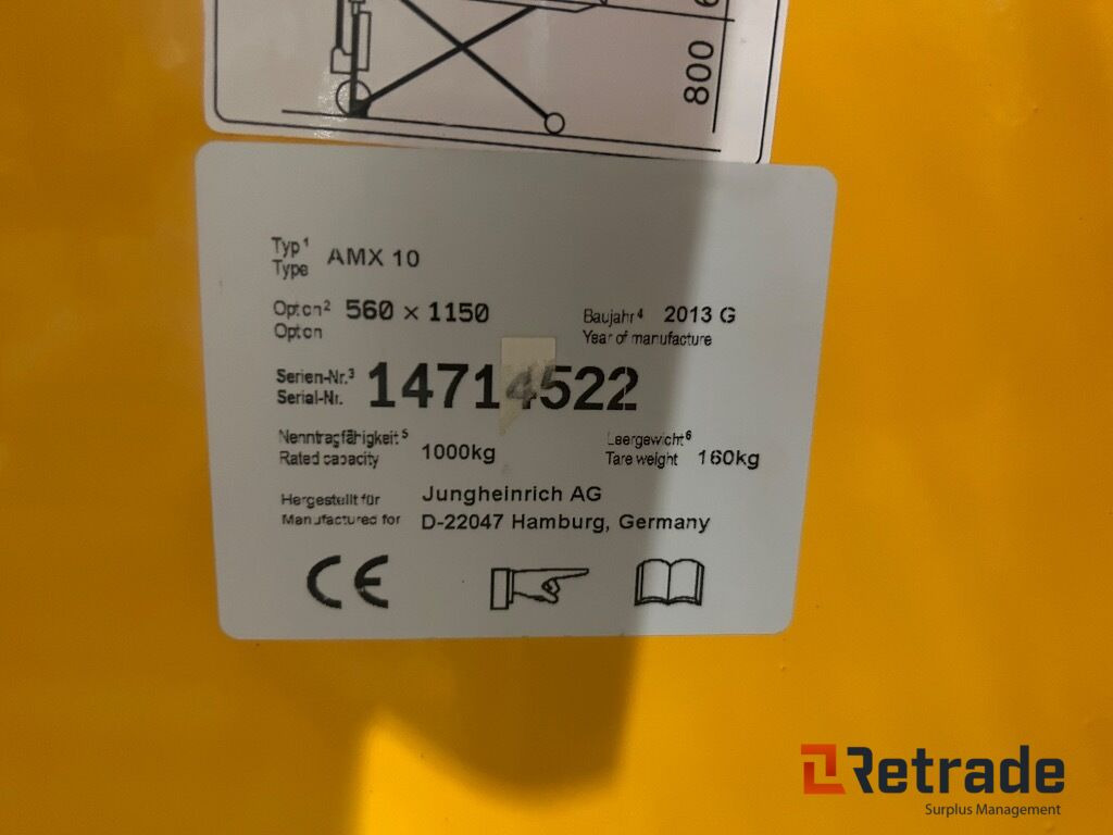 Jekke tralle fra Jungheinrich AX 10 - Складова техника: снимка 5 Jekke tralle fra Jungheinrich AX 10 - Складова техника: снимка 5