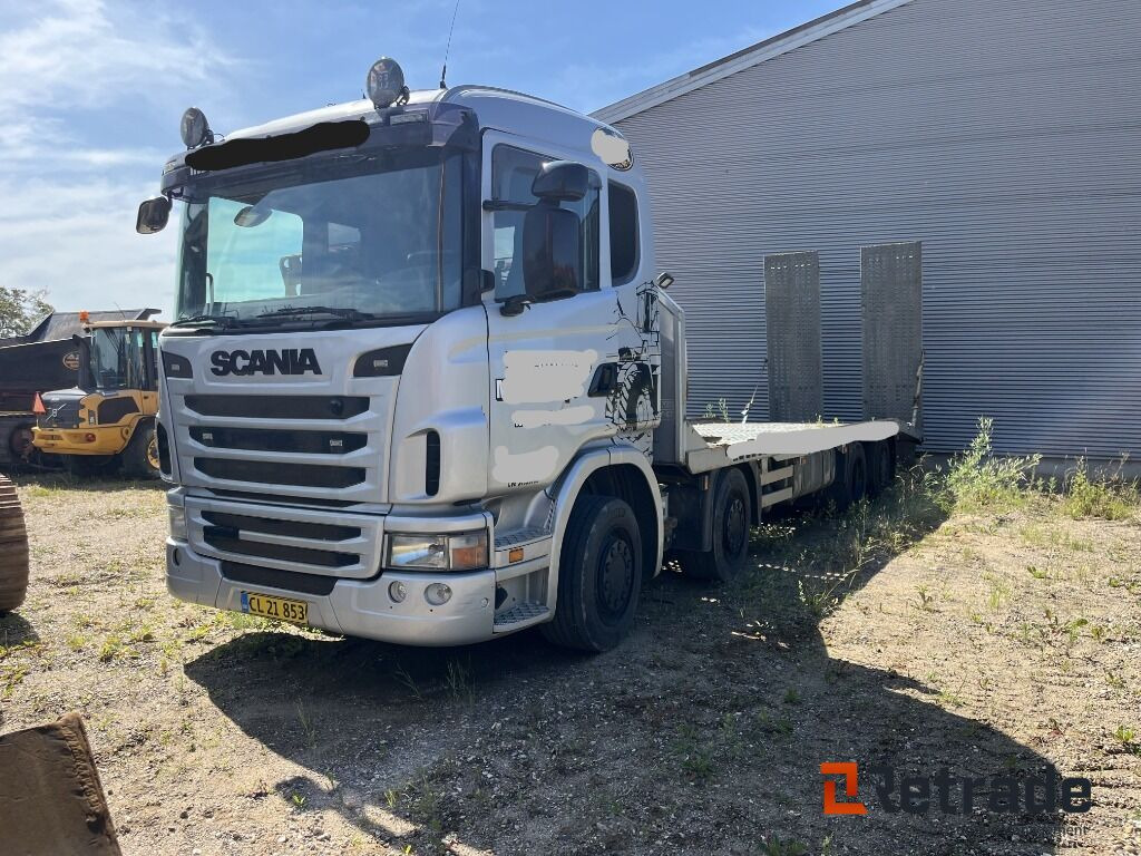 Lastbil SCANIA 8X4 Maskintransporter med Hydrauliske slidsker - Автовоз камион: снимка 1 Lastbil SCANIA 8X4 Maskintransporter med Hydrauliske slidsker - Автовоз камион: снимка 1