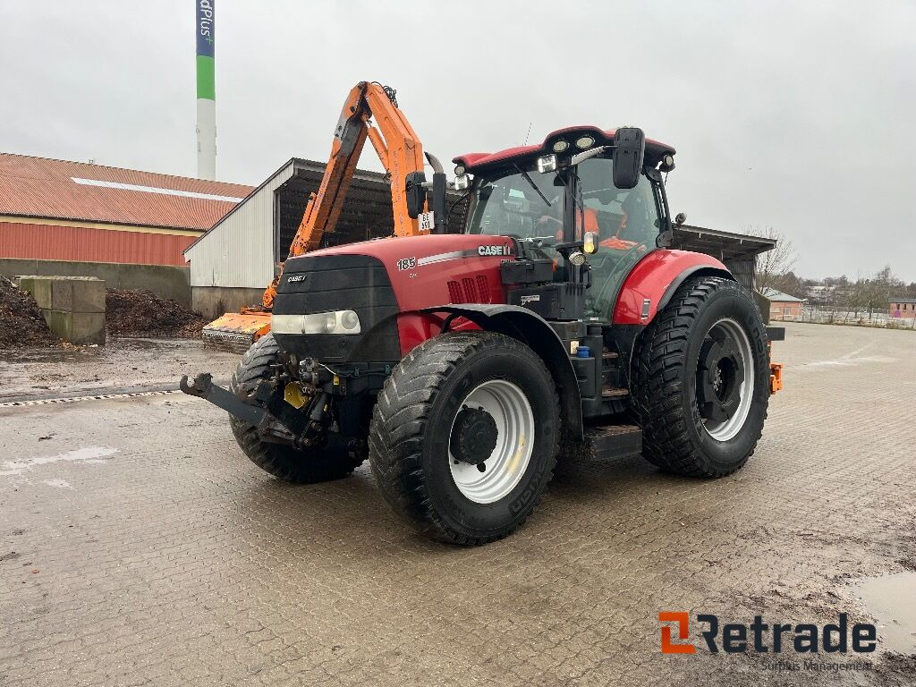 Traktor CASE IH PUMA 185 CVX Med landevejsdæk og MULAC græsklipper. - Селскостопанска техника: снимка 1 Traktor CASE IH PUMA 185 CVX Med landevejsdæk og MULAC græsklipper. - Селскостопанска техника: снимка 1