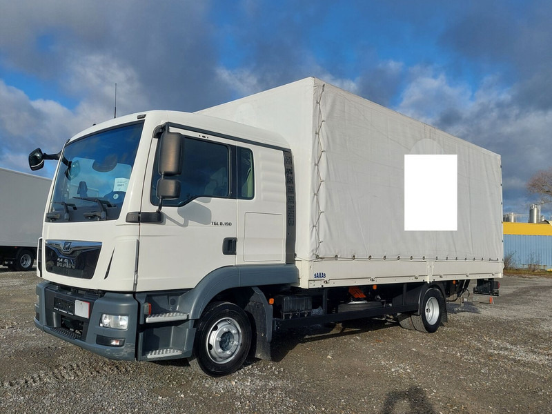 MAN TGL 8.190 L 4x2 Euro 6 LBW AHK - Камион с брезент: снимка 1 MAN TGL 8.190 L 4x2 Euro 6 LBW AHK - Камион с брезент: снимка 1