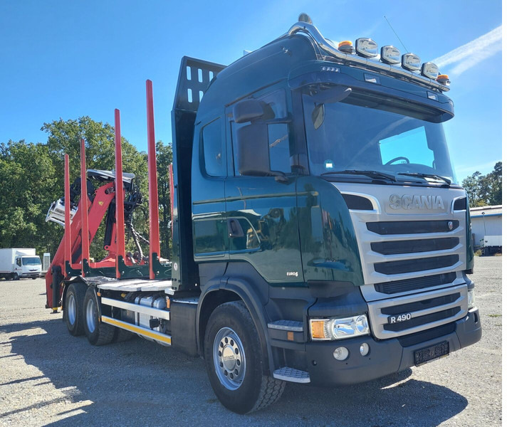 Scania R490 6x4 Euro 6 Kurzholz Palfinger AHK (2) - Камион за дърва, Камион с кран: снимка 5 Scania R490 6x4 Euro 6 Kurzholz Palfinger AHK (2) - Камион за дърва, Камион с кран: снимка 5