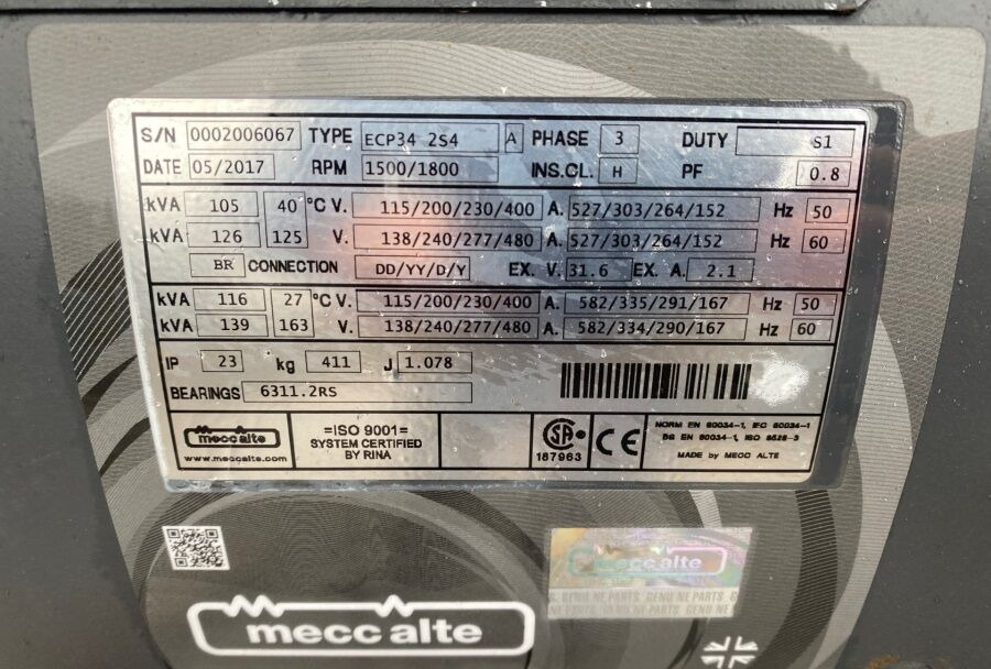 Diversen ECP34 2S4 - Iveco Engine,126kVA,New oils, filters, Mecc Alte ECP34 2S4 - Електрогенератор: снимка 4 Diversen ECP34 2S4 - Iveco Engine,126kVA,New oils, filters, Mecc Alte ECP34 2S4 - Електрогенератор: снимка 4