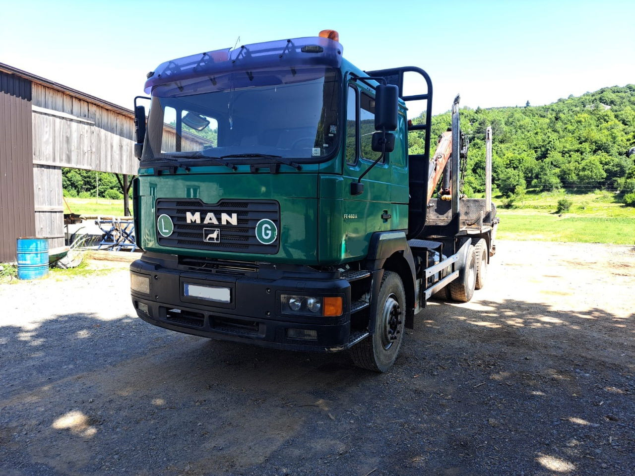 MAN 33.464 6x4 forest truck - Complete Spring - Epsilon E128 + scissors - Камион за дърва: снимка 1 MAN 33.464 6x4 forest truck - Complete Spring - Epsilon E128 + scissors - Камион за дърва: снимка 1