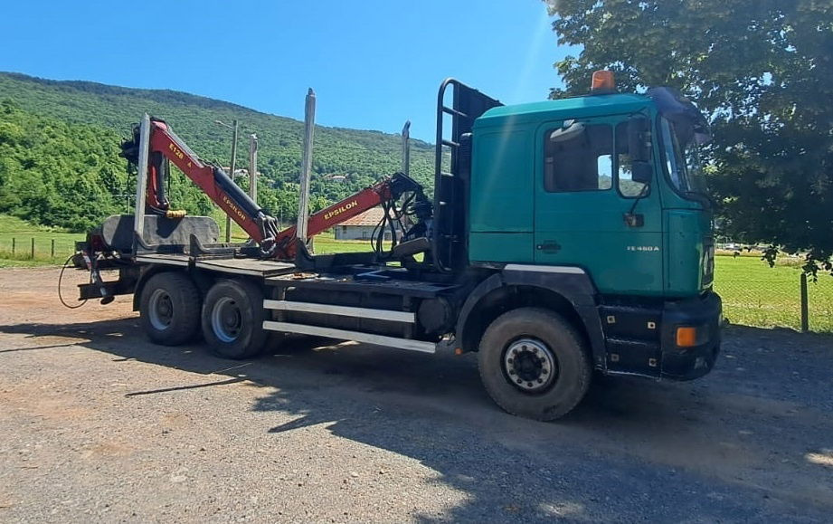 MAN 33.464 6x4 forest truck - Complete Spring - Epsilon E128 + scissors - Камион за дърва: снимка 2 MAN 33.464 6x4 forest truck - Complete Spring - Epsilon E128 + scissors - Камион за дърва: снимка 2