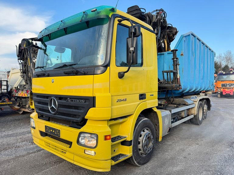Mercedes-Benz Actros 2546 6x2 abroll tipper - crane LIV - scissors - retarder - lifting axle - Контейнеровоз/ Сменна каросерия камион: снимка 1 Mercedes-Benz Actros 2546 6x2 abroll tipper - crane LIV - scissors - retarder - lifting axle - Контейнеровоз/ Сменна каросерия камион: снимка 1