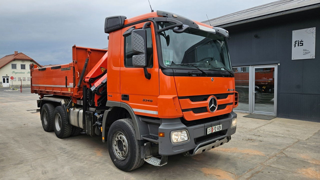 Mercedes-Benz Actros 3346 K palfinger PK 18002 - bordmatic - meiller tipper - EPS 3 pedals - Самосвал камион: снимка 2 Mercedes-Benz Actros 3346 K palfinger PK 18002 - bordmatic - meiller tipper - EPS 3 pedals - Самосвал камион: снимка 2
