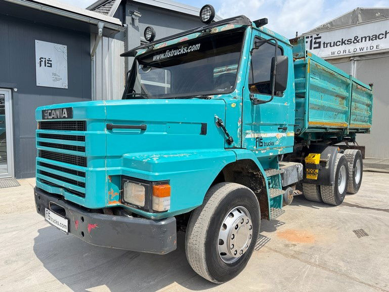 Scania R142-V8 H 6x4 3 sided tipper - full spring - Самосвал камион: снимка 1 Scania R142-V8 H 6x4 3 sided tipper - full spring - Самосвал камион: снимка 1
