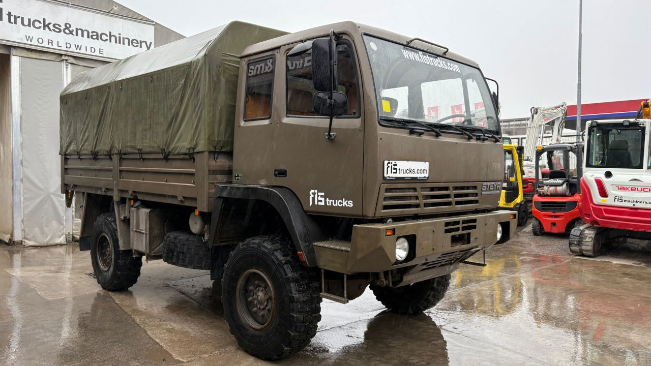 Steyr 12M18 4X4 stake body - 62.000km - Камион с брезент: снимка 2 Steyr 12M18 4X4 stake body - 62.000km - Камион с брезент: снимка 2