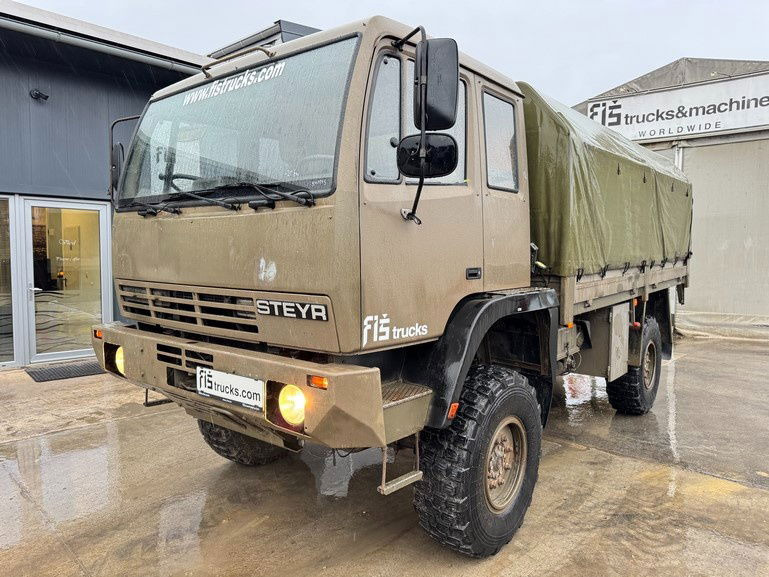 Steyr 12M18 4X4 stake body - ex. truck - Камион с брезент: снимка 1 Steyr 12M18 4X4 stake body - ex. truck - Камион с брезент: снимка 1