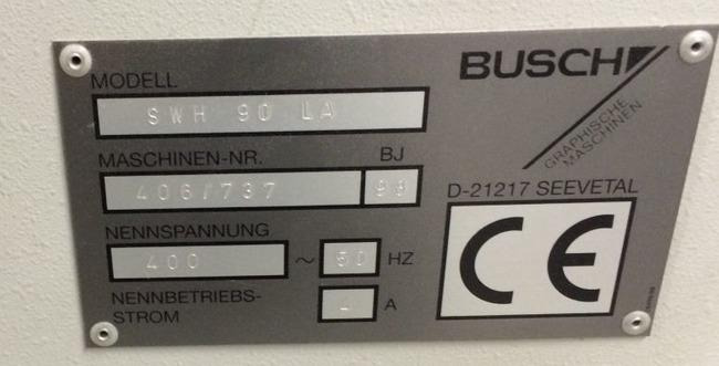 Busch SWH 90 LA pile turner - Печатарско оборудване: снимка 4 Busch SWH 90 LA pile turner - Печатарско оборудване: снимка 4