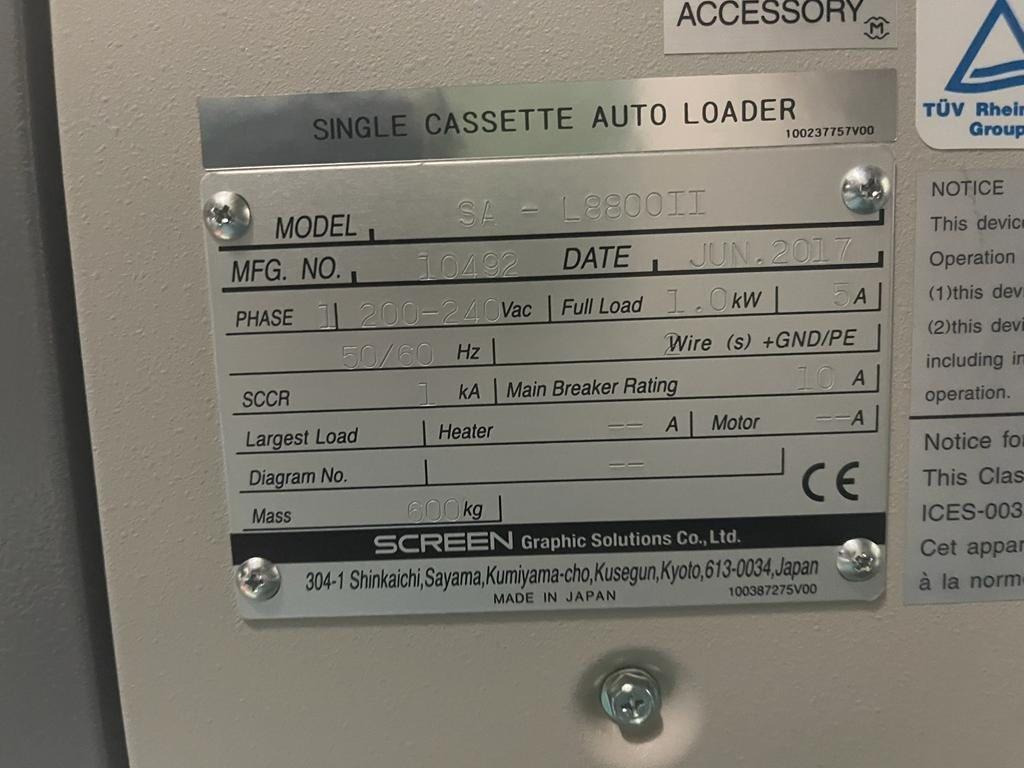 Plate storage cassette plate loader Dainippon Screen SAL 8800 II - Печатарско оборудване: снимка 2 Plate storage cassette plate loader Dainippon Screen SAL 8800 II - Печатарско оборудване: снимка 2