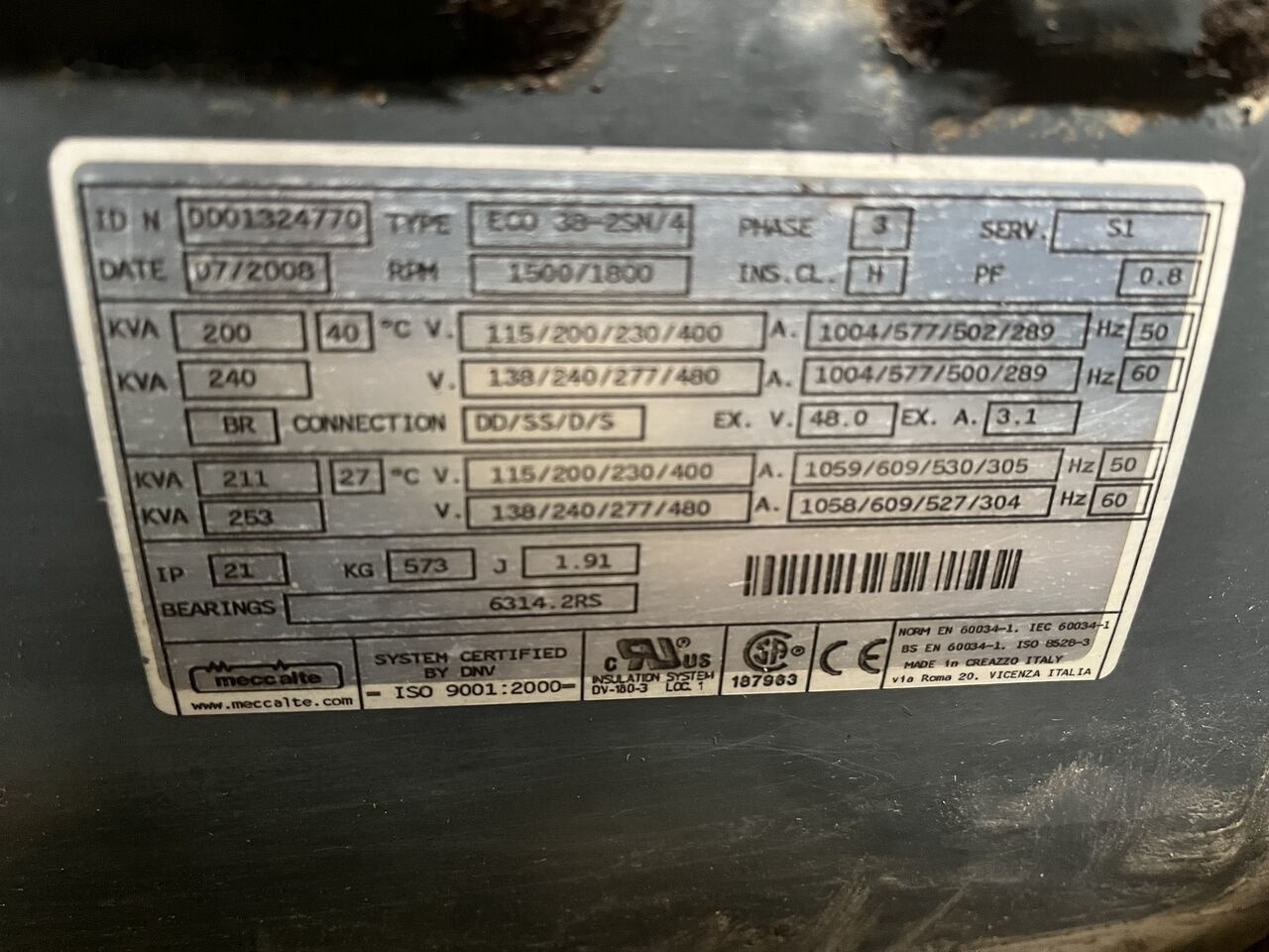 Електрогенератор IVECO 240 kVa 8361 SRI: снимка 6
