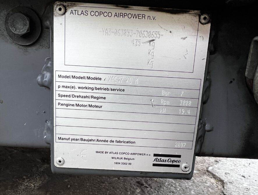 Лизинг на Atlas Copco Kompresor XAS47  Atlas Copco Kompresor XAS47: снимка 7