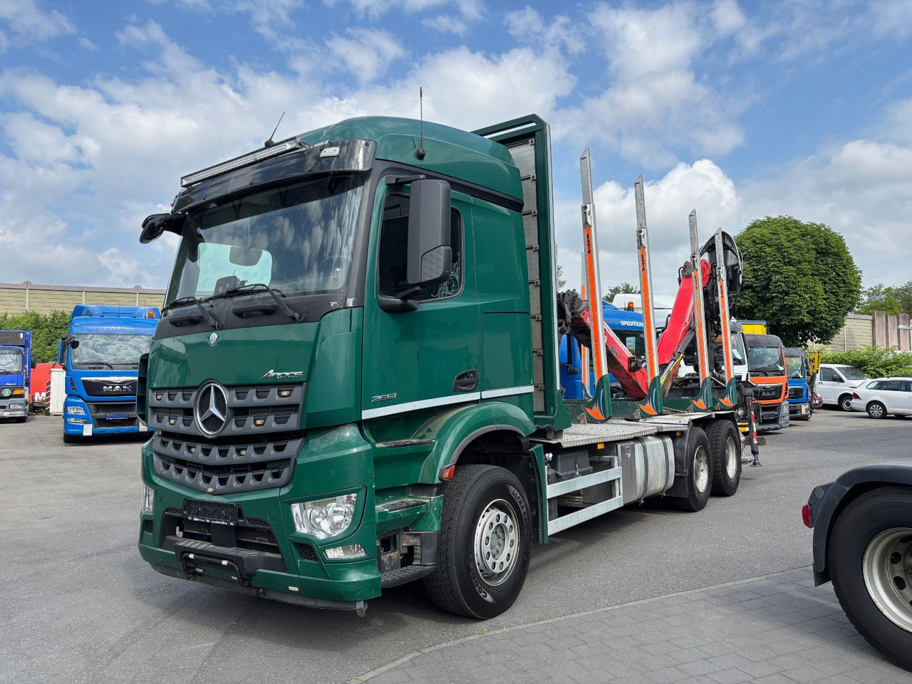 Mercedes-Benz Arocs 6x4/Kran Cranab TZ 12.2 - Камион за дърва, Камион с кран: снимка 4 Mercedes-Benz Arocs 6x4/Kran Cranab TZ 12.2 - Камион за дърва, Камион с кран: снимка 4