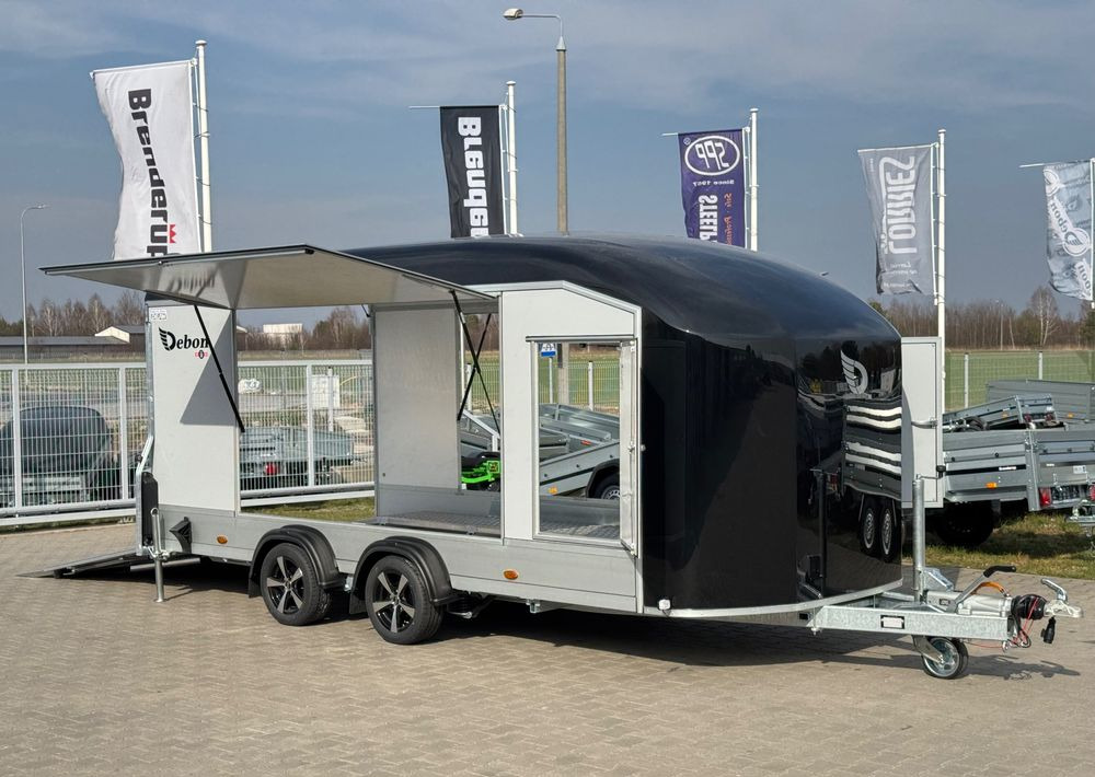 DEBON Debon C1000 - kryta laweta | 490 x 202 cm / 3500kg / felgi ALU / wciągarka elektryczna - Автовоз ремарке: снимка 1 DEBON Debon C1000 - kryta laweta | 490 x 202 cm / 3500kg / felgi ALU / wciągarka elektryczna - Автовоз ремарке: снимка 1