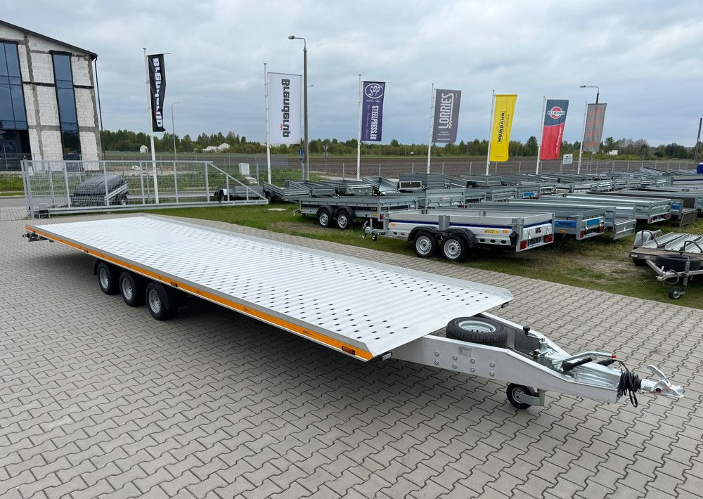 GROMEX laweta aluminiowa | 850x210cm | DMC 3500kg | platforma na 2 auta | 3 osie AL-KO | OŚWIETLENIE LED - Автовоз ремарке: снимка 4 GROMEX laweta aluminiowa | 850x210cm | DMC 3500kg | platforma na 2 auta | 3 osie AL-KO | OŚWIETLENIE LED - Автовоз ремарке: снимка 4