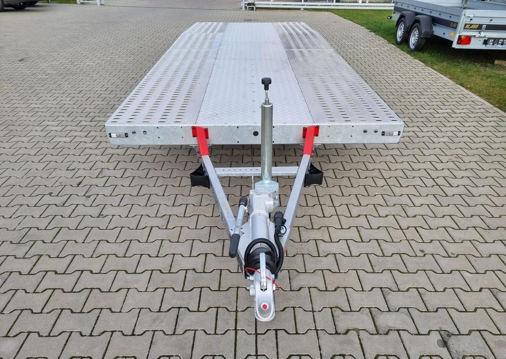 Нови Автовоз ремарке TA-NO TA-NO Scorpio 55 PREMIUM laweta 3 osiowa 5.5m 3500kg DMC najazdy niski załadunek: снимка 14
