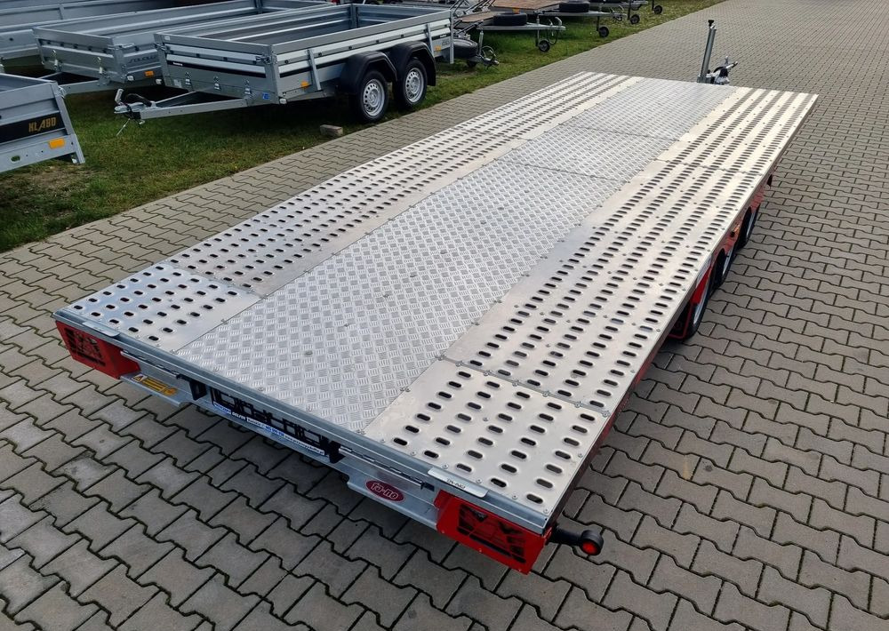 Нови Автовоз ремарке TA-NO TA-NO Scorpio 55 PREMIUM laweta 3 osiowa 5.5m 3500kg DMC najazdy niski załadunek: снимка 6