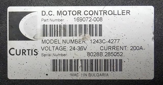 BT 169072-008 | Curtis model 1243C-4277 24-36V200A from LPE 200/8 year 2008 sn. - Блок за управление за Подемно-транспортна техника: снимка 3 BT 169072-008 | Curtis model 1243C-4277 24-36V200A from LPE 200/8 year 2008 sn. - Блок за управление за Подемно-транспортна техника: снимка 3