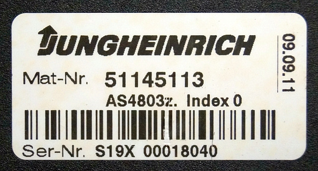 Jungheinrich 51145113 | Stuur regeling steering Controller AS4803 Z index O fro - Блок за управление за Подемно-транспортна техника: снимка 3 Jungheinrich 51145113 | Stuur regeling steering Controller AS4803 Z index O fro - Блок за управление за Подемно-транспортна техника: снимка 3