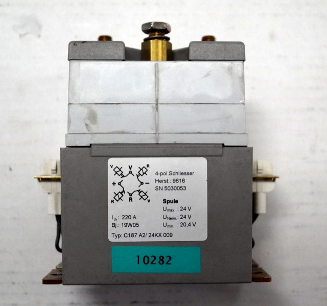 Jungheinrich unknown | Contactor 4 polig 24V120A C187 A2 24KX009 Contactor 4 polig 24V120A C187 A2 24KX009 - Електрическа система за Подемно-транспортна техника: снимка 1 Jungheinrich unknown | Contactor 4 polig 24V120A C187 A2 24KX009 Contactor 4 polig 24V120A C187 A2 24KX009 - Електрическа система за Подемно-транспортна техника: снимка 1