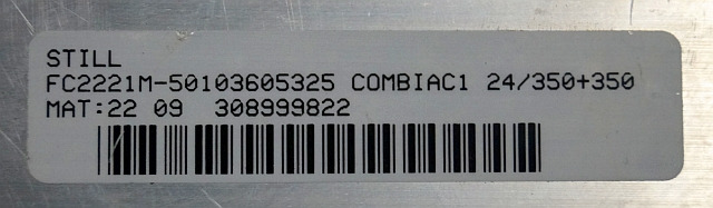 Still 50103605325 | Controller Combi AC1 24/350+350 mat 22 09 sn. 308999822 from - Блок за управление за Подемно-транспортна техника: снимка 4 Still 50103605325 | Controller Combi AC1 24/350+350 mat 22 09 sn. 308999822 from - Блок за управление за Подемно-транспортна техника: снимка 4