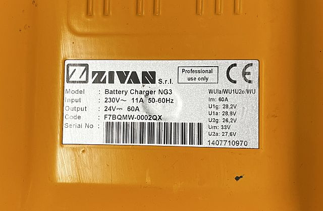 Zivan F7BQMW-0002QX | Used charger lead/acid 24V 60A 230V 11A sn. 1407710970 Used charger lead/acid 24V 60A 230V 11A sn. 1407710970 - Акумулатор за Подемно-транспортна техника: снимка 2 Zivan F7BQMW-0002QX | Used charger lead/acid 24V 60A 230V 11A sn. 1407710970 Used charger lead/acid 24V 60A 230V 11A sn. 1407710970 - Акумулатор за Подемно-транспортна техника: снимка 2