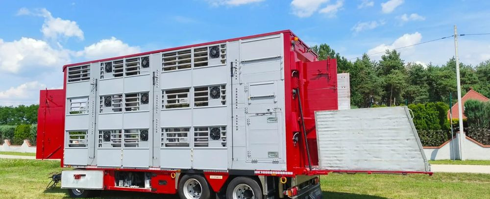 Pezzaioli RBA 32/TRZYOSIOWA PRZYCZEPA-2XBYDŁO,3X TRZODA/HYDRAULICZNIE PODNOSZONY DACH I PODŁOGI / OŚ ŚRODKOWA PODNOSZONA - За превоз на животни ремарке: снимка 2 Pezzaioli RBA 32/TRZYOSIOWA PRZYCZEPA-2XBYDŁO,3X TRZODA/HYDRAULICZNIE PODNOSZONY DACH I PODŁOGI / OŚ ŚRODKOWA PODNOSZONA - За превоз на животни ремарке: снимка 2