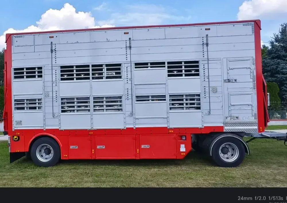 За превоз на животни ремарке Pezzaioli RBA22 Dwuosiowa Przyczepa – 2x Bydło, 3x Trzoda – 2017r – Bezwypadkowa!: снимка 1