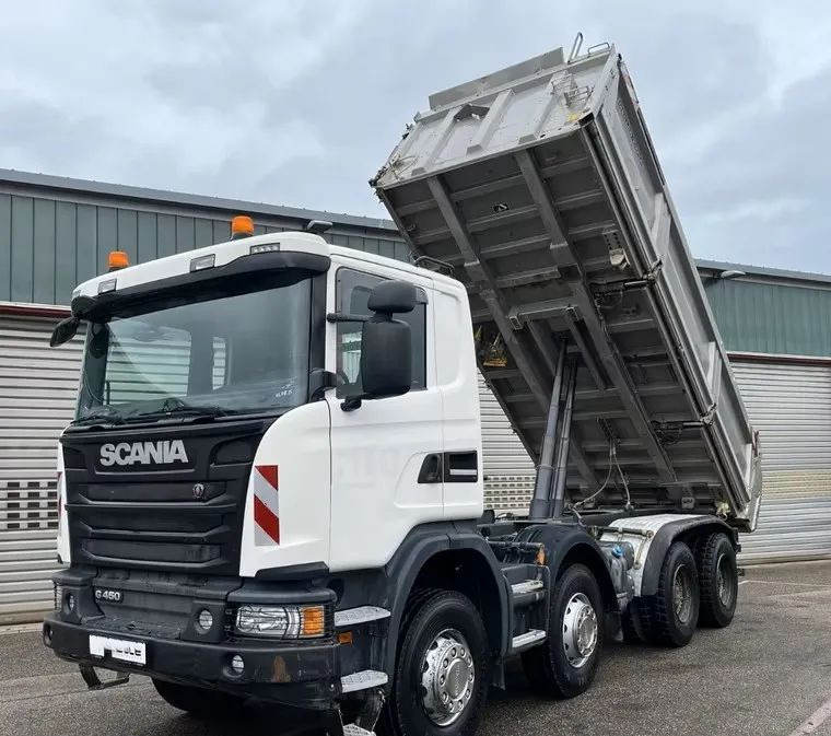 Scania G 450 8x4 | Meiller Bordmatik Wywrotka trójstronna | Retarder | 298.000 km!!!! | Euro 6 |1 właściciel - Самосвал камион: снимка 1 Scania G 450 8x4 | Meiller Bordmatik Wywrotka trójstronna | Retarder | 298.000 km!!!! | Euro 6 |1 właściciel - Самосвал камион: снимка 1