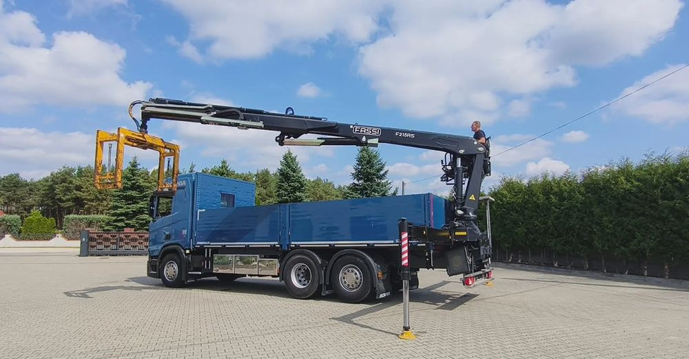 Scania R 500 6x2 z żurawiem Fassi F 215 AS – 2019 – Euro 6 –Retarder -Oś skrętna - Gotowa do pracy! - Камион с кран, Бордови камион: снимка 2 Scania R 500 6x2 z żurawiem Fassi F 215 AS – 2019 – Euro 6 –Retarder -Oś skrętna - Gotowa do pracy! - Камион с кран, Бордови камион: снимка 2