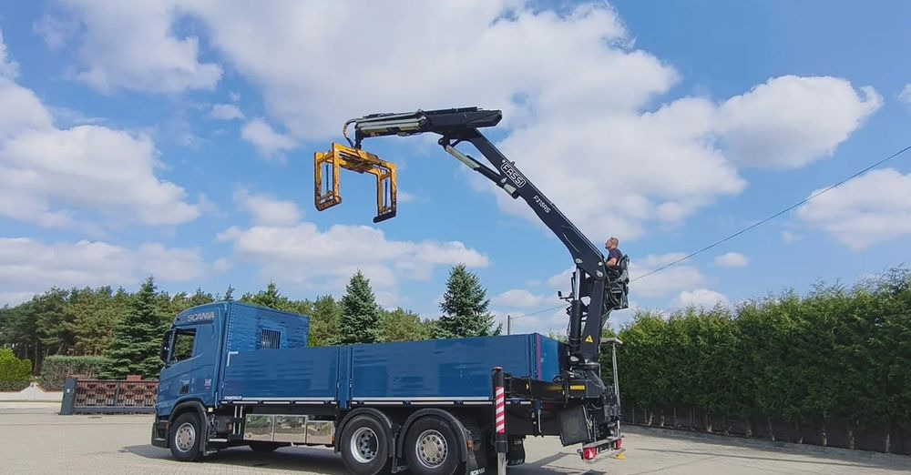 Scania R 500 6x2 z żurawiem Fassi F 215 AS – 2019 – Euro 6 –Retarder -Oś skrętna - Gotowa do pracy! - Камион с кран, Бордови камион: снимка 3 Scania R 500 6x2 z żurawiem Fassi F 215 AS – 2019 – Euro 6 –Retarder -Oś skrętna - Gotowa do pracy! - Камион с кран, Бордови камион: снимка 3
