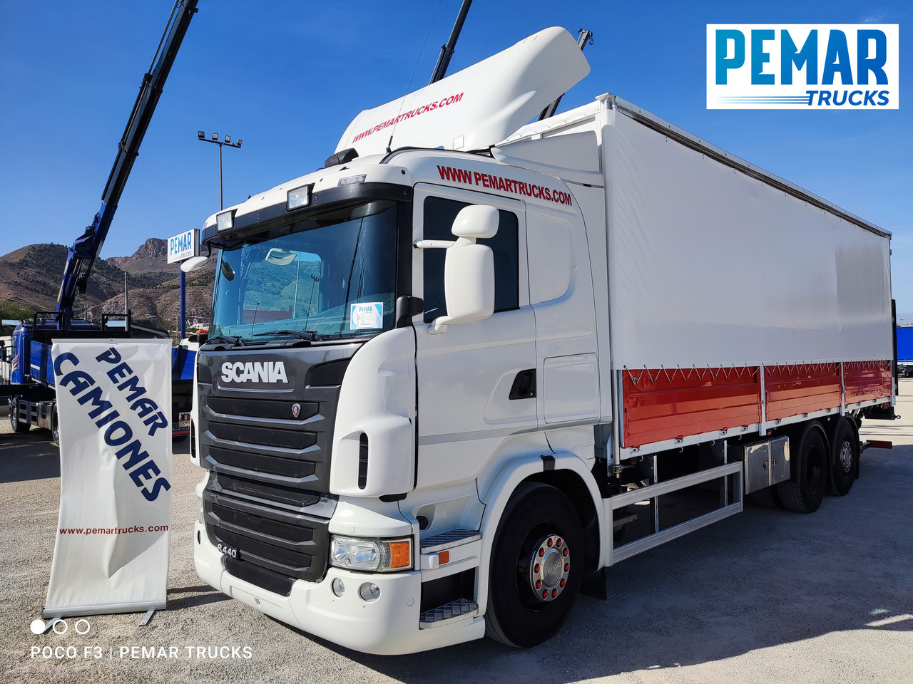 SCANIA R 440 6X2 SEMITAUTLINER - Камион с брезент: снимка 1 SCANIA R 440 6X2 SEMITAUTLINER - Камион с брезент: снимка 1