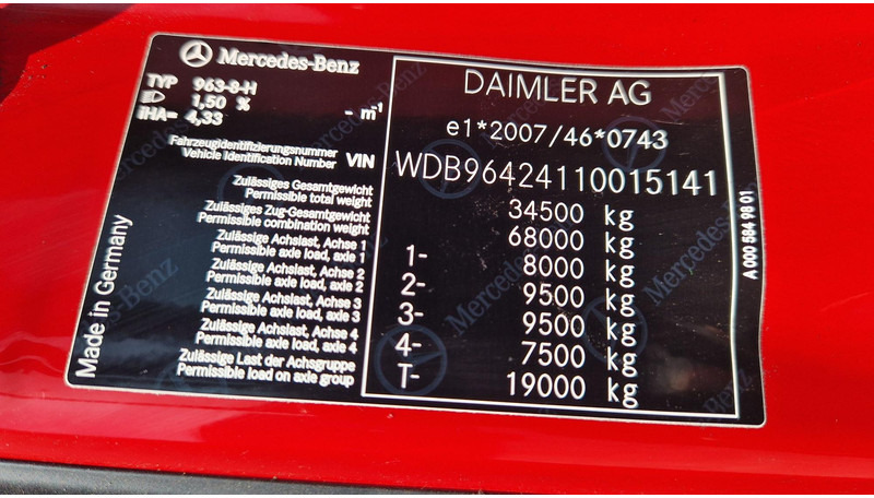 Мултилифт с кука камион, Камион с кран Mercedes-Benz Arocs 3251 8X4*4 Epsilon S260Z96: снимка 13