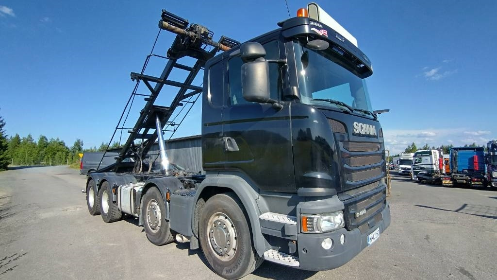 Scania R490 8x4 multilift vaijerilaite,napaperät - Мултилифт за контейнери камион: снимка 1 Scania R490 8x4 multilift vaijerilaite,napaperät - Мултилифт за контейнери камион: снимка 1