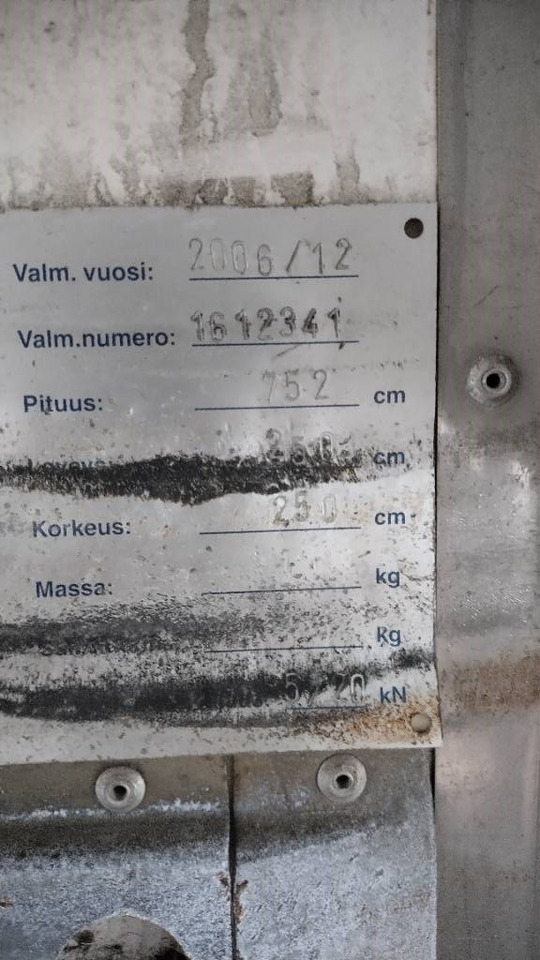 VAK 7,5m kokosivuauk kori+pl-nostin - Каросерия - фургон: снимка 5 VAK 7,5m kokosivuauk kori+pl-nostin - Каросерия - фургон: снимка 5