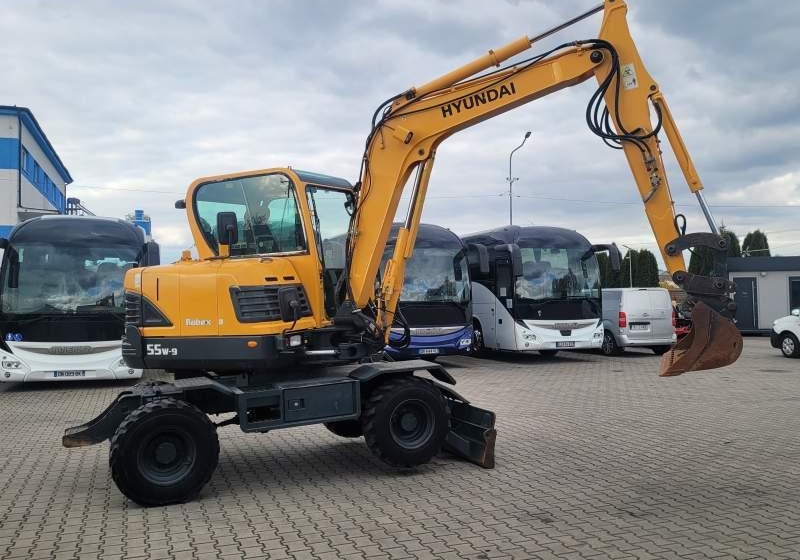 Hyundai ROBEX 55W-9 EXCAVATOR / SPROWADZONY Z FRANCJI - Колесен багер: снимка 4 Hyundai ROBEX 55W-9 EXCAVATOR / SPROWADZONY Z FRANCJI - Колесен багер: снимка 4