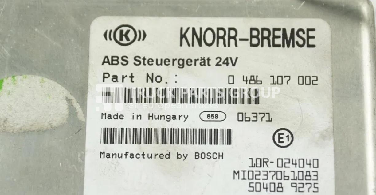 IVECO EUROCARGO, EURO CARGO, TECTOR EURO 4, EURO 5 emission ABS control unit, brake control unit, by KNORR - BREMSE 504059275, 0486107002 - Блок за управление за Камион: снимка 1 IVECO EUROCARGO, EURO CARGO, TECTOR EURO 4, EURO 5 emission ABS control unit, brake control unit, by KNORR - BREMSE 504059275, 0486107002 - Блок за управление за Камион: снимка 1