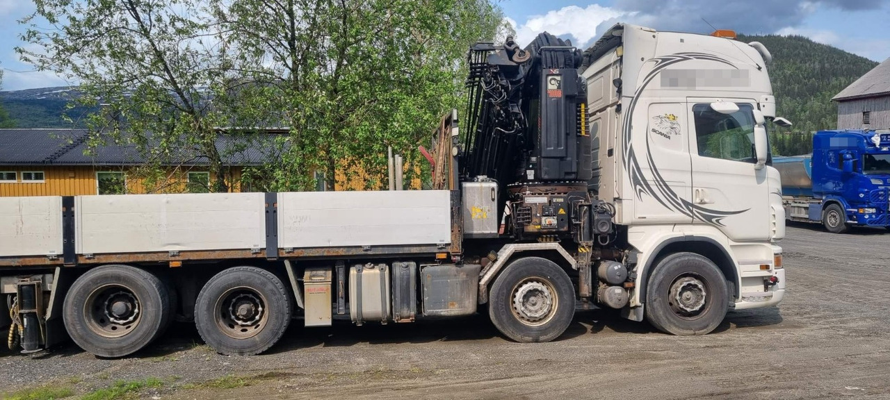 Scania R560 - Бордови камион, Камион с кран: снимка 1 Scania R560 - Бордови камион, Камион с кран: снимка 1