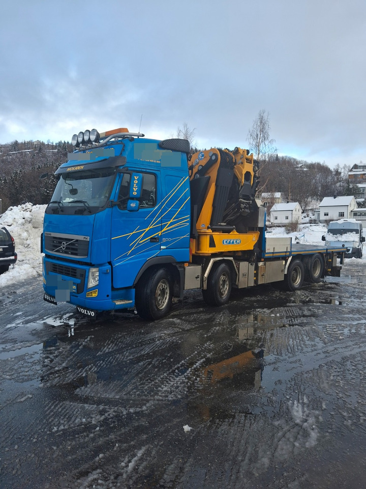 Volvo FH 500 8x2 Retarder Effer 955 S8 +JIB S8 Winch Only 160Tkm - Бордови камион, Камион с кран: снимка 1 Volvo FH 500 8x2 Retarder Effer 955 S8 +JIB S8 Winch Only 160Tkm - Бордови камион, Камион с кран: снимка 1