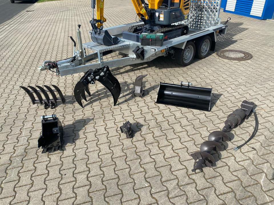 Minibagger BK1250JS + Tieflader + Zubehör *INKL.19% MWST*KUBOTA*BERGER KRAUS*JOYSTICK*SOFORT!* - Мини багер: снимка 3 Minibagger BK1250JS + Tieflader + Zubehör *INKL.19% MWST*KUBOTA*BERGER KRAUS*JOYSTICK*SOFORT!* - Мини багер: снимка 3