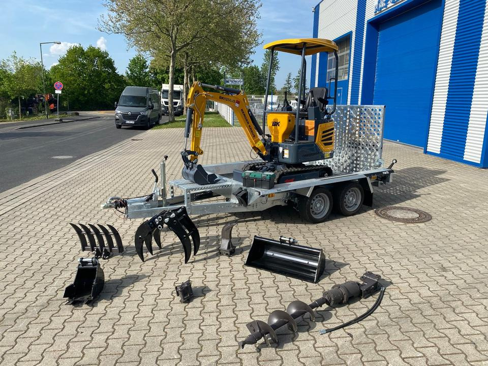 Minibagger BK1250JS + Tieflader + Zubehör *INKL.19% MWST*KUBOTA*BERGER KRAUS*JOYSTICK*SOFORT!* - Мини багер: снимка 2 Minibagger BK1250JS + Tieflader + Zubehör *INKL.19% MWST*KUBOTA*BERGER KRAUS*JOYSTICK*SOFORT!* - Мини багер: снимка 2