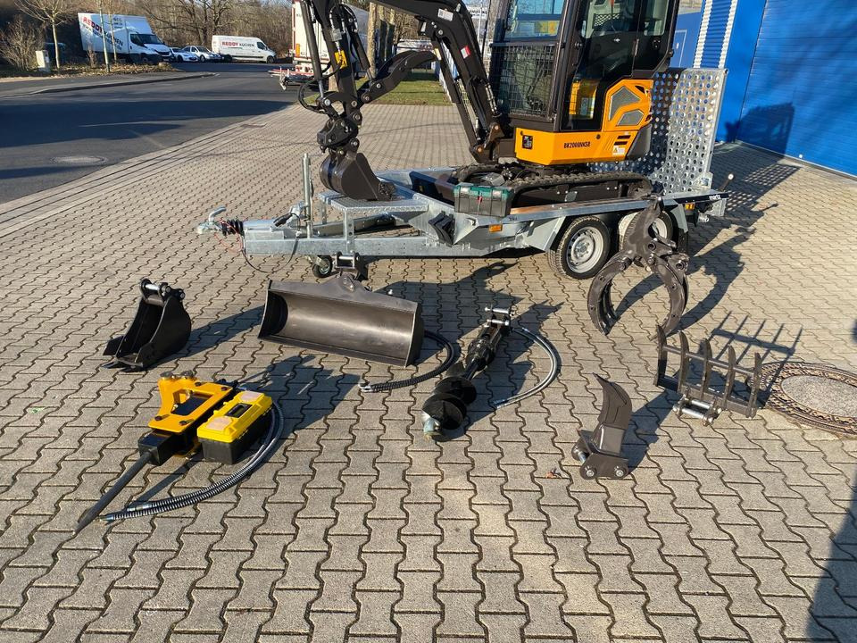 Minibagger BK2000NKSR + Tieflader + Zubehör *INKL.19% MWST*BERGER KRAUS*KUBOTA* KLIMA*SCHWENKARM*VERSTELLFAHRWERK* - Мини багер: снимка 2 Minibagger BK2000NKSR + Tieflader + Zubehör *INKL.19% MWST*BERGER KRAUS*KUBOTA* KLIMA*SCHWENKARM*VERSTELLFAHRWERK* - Мини багер: снимка 2